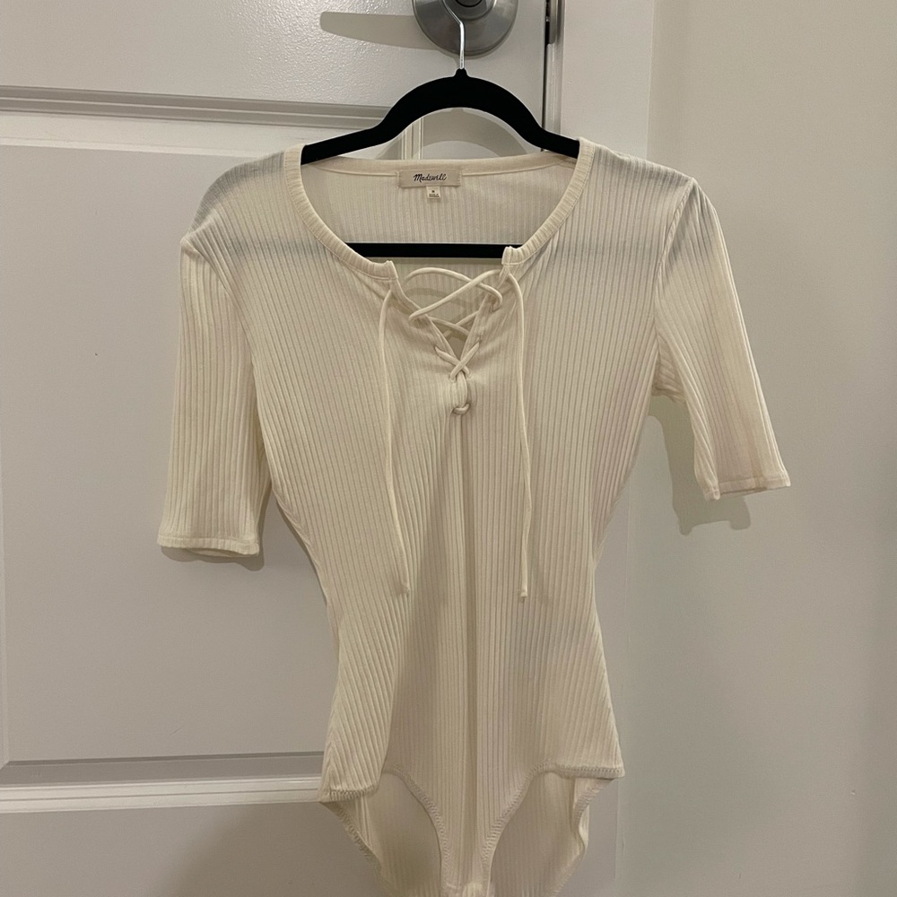 Madewell cream body suit (size M, never worn)